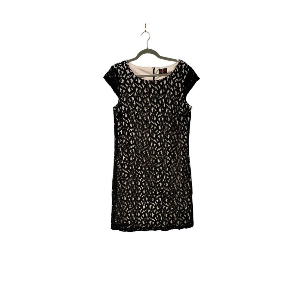 R & K Originals Black‎ Lace Overlay Dress Pre Owned Size 12